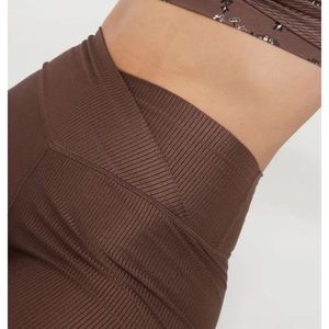 Aerie OFFLINE Ribbed Shine High Waisted Crossover Legging - Medium - relic
